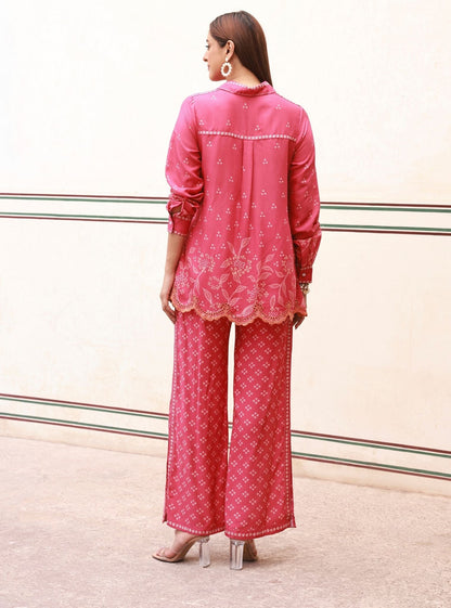 Eirene Lawn Printed Fuschia Co-ord Set