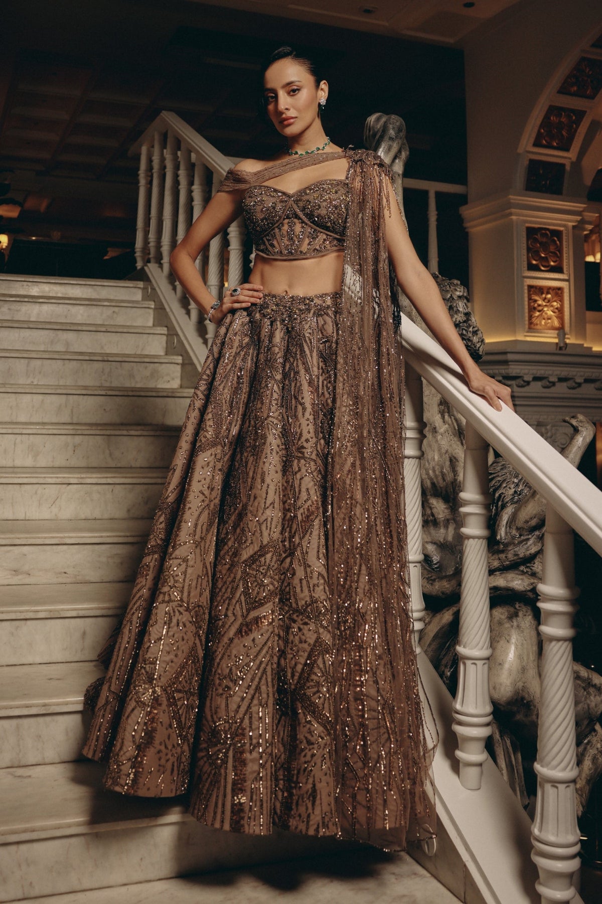 Celestial Geometry Top And Skirt