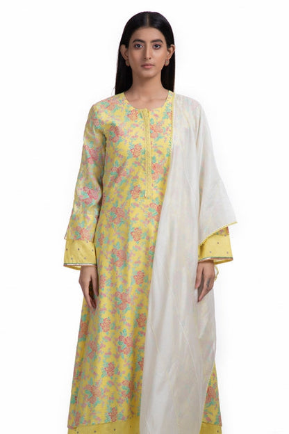 Ridhika Kurta Set Yellow and Off White