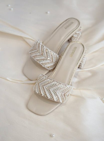 Raaha Off-White Vegan Heels