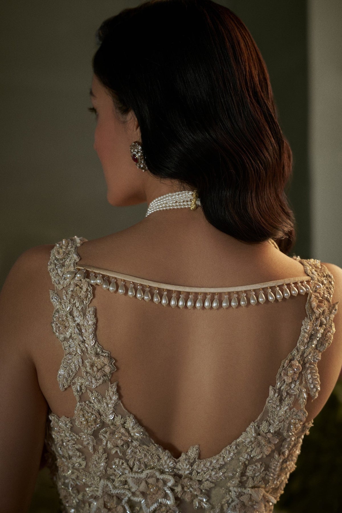 Deeksha Khurana In Cream peplum top and sharara set