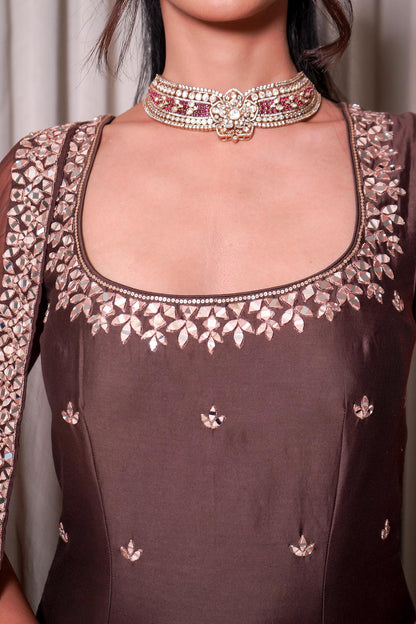 Brown Kurta Set