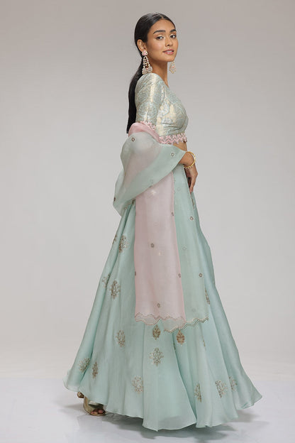 Peridot Lehenga Set Mint