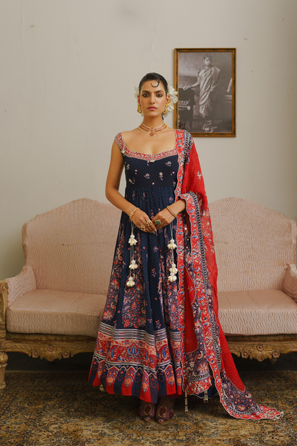 Navy blue anarkali