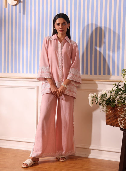 Ragnar Linen Pink Co-ord Set