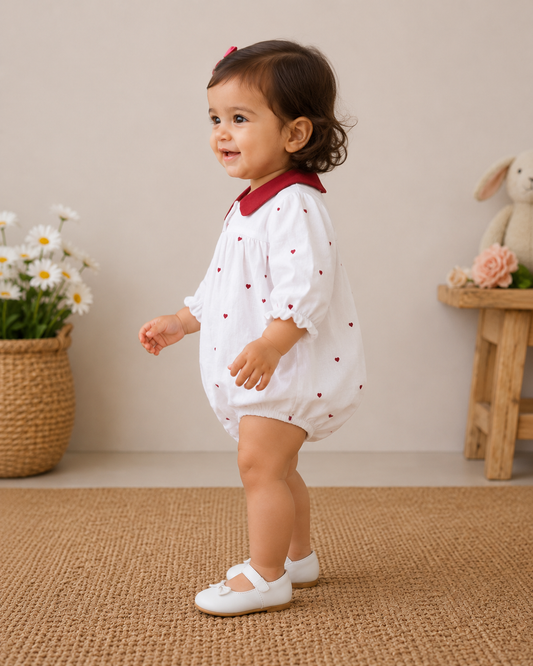 White and red collar onesies