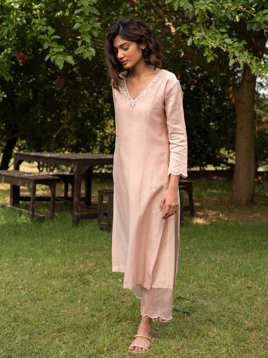 Nude Rose Kurta Set