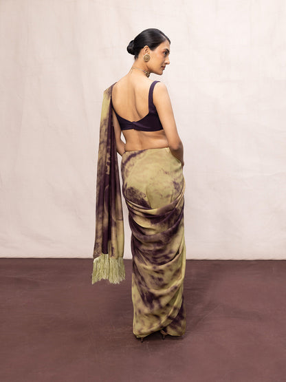 Multicolour Chiffon Digital Print Saree