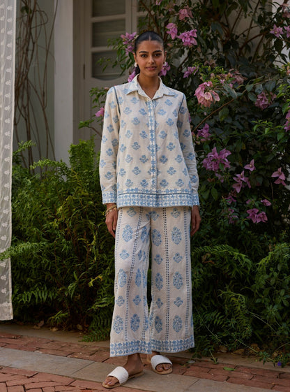 Vaani Linen Off White Co-Ord Set