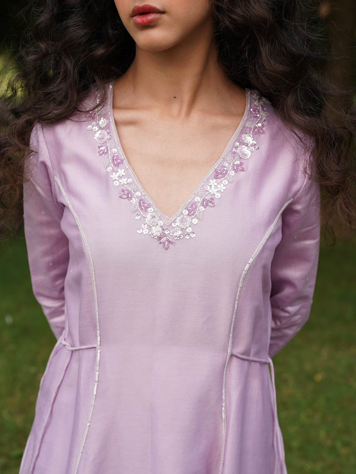 Rainbow Lilac Kurta Set
