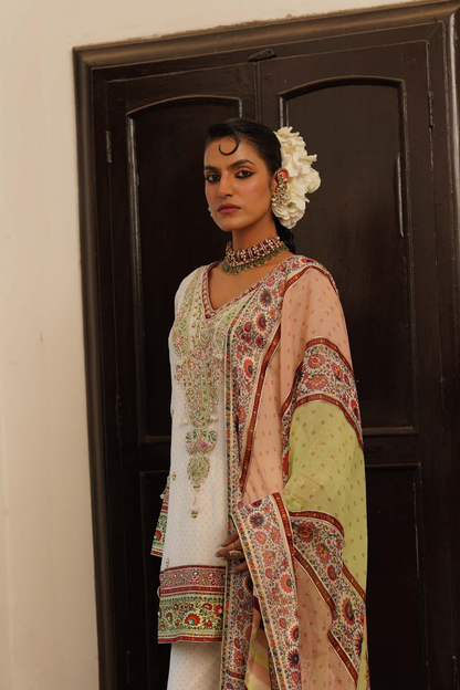 Ivory short kurta farsi salwar with duppata