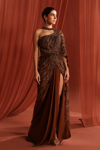 Mystic Bronze Saree
