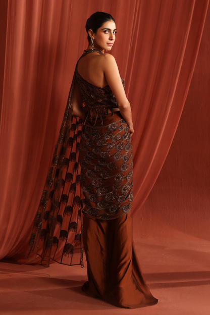 Mystic Bronze Saree