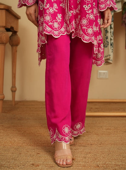 Verena Lawn Fuchsia Shirt & Pant Set