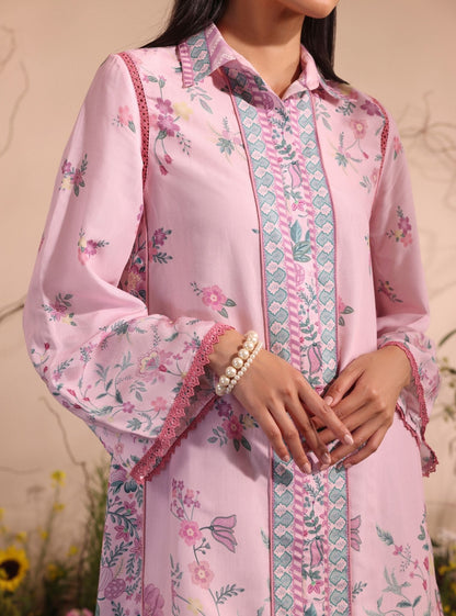 Niamh Lawn Printed Pink Co-ord Set