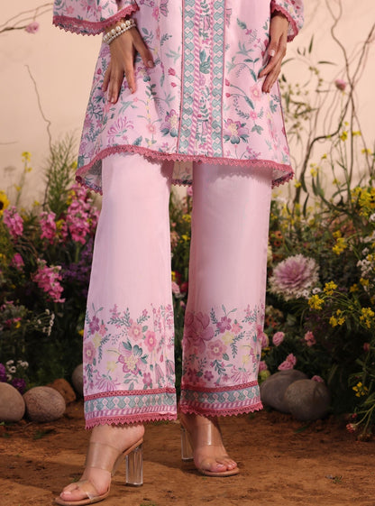 Niamh Lawn Printed Pink Co-ord Set