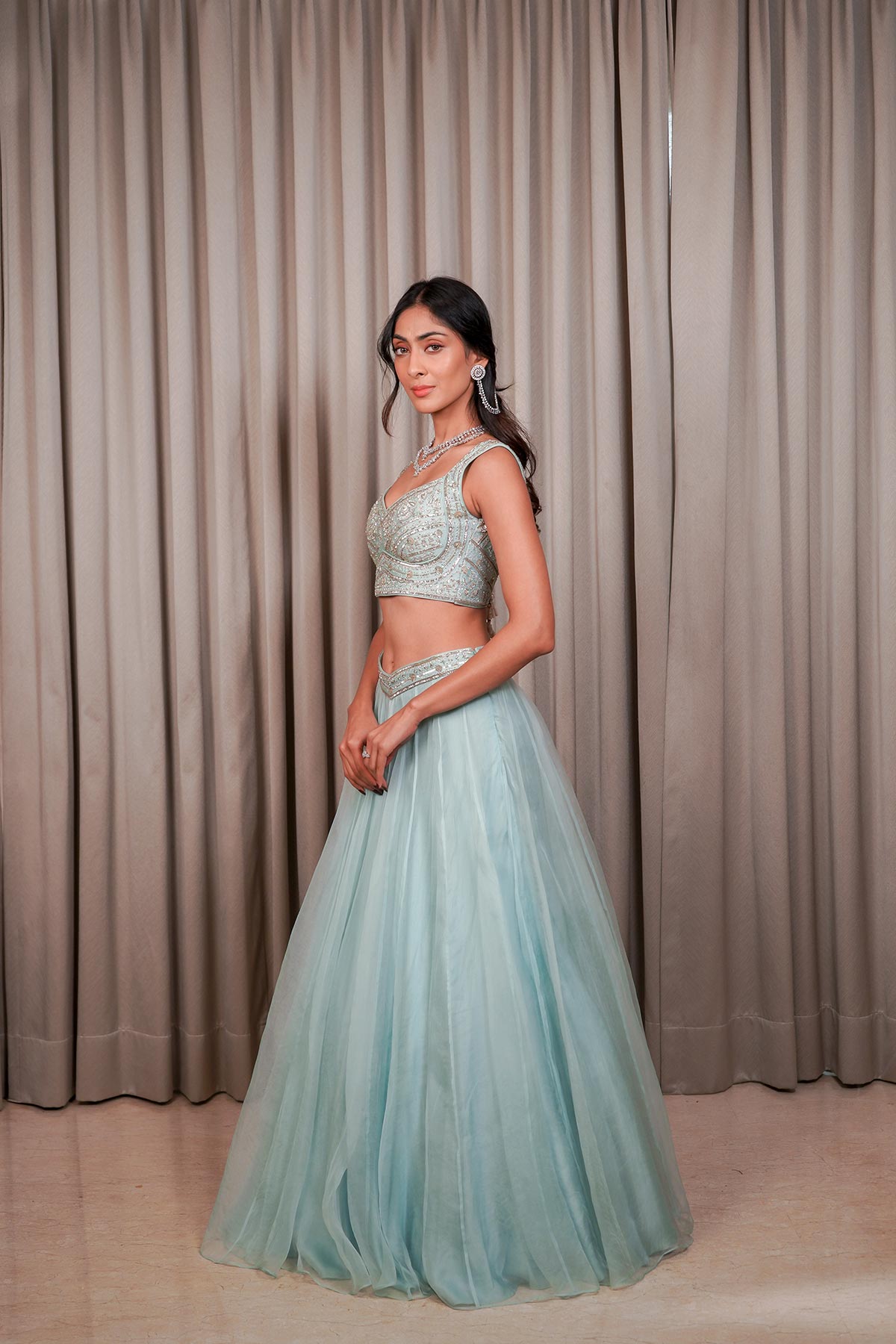 Ice Blue Lehenga Set