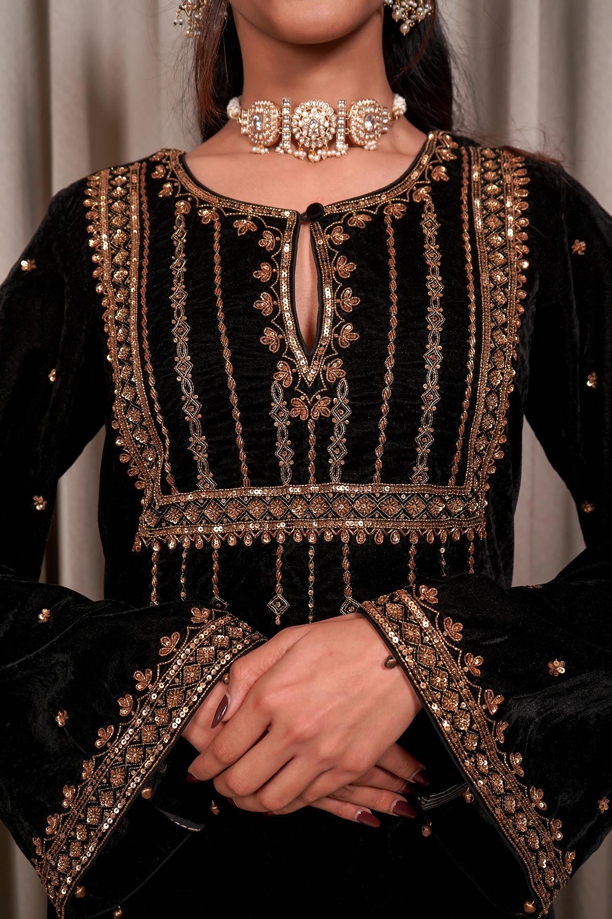 Black Kaftan Set