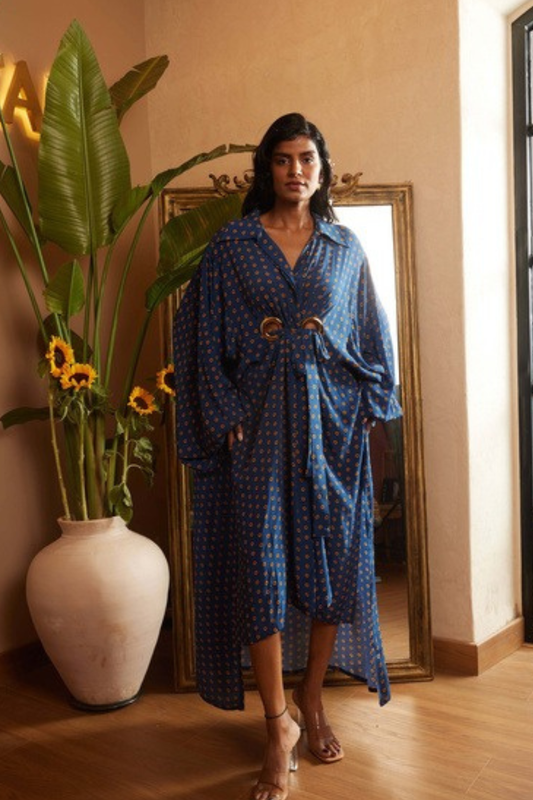 Midnight Breeze Sunflower Kaftan