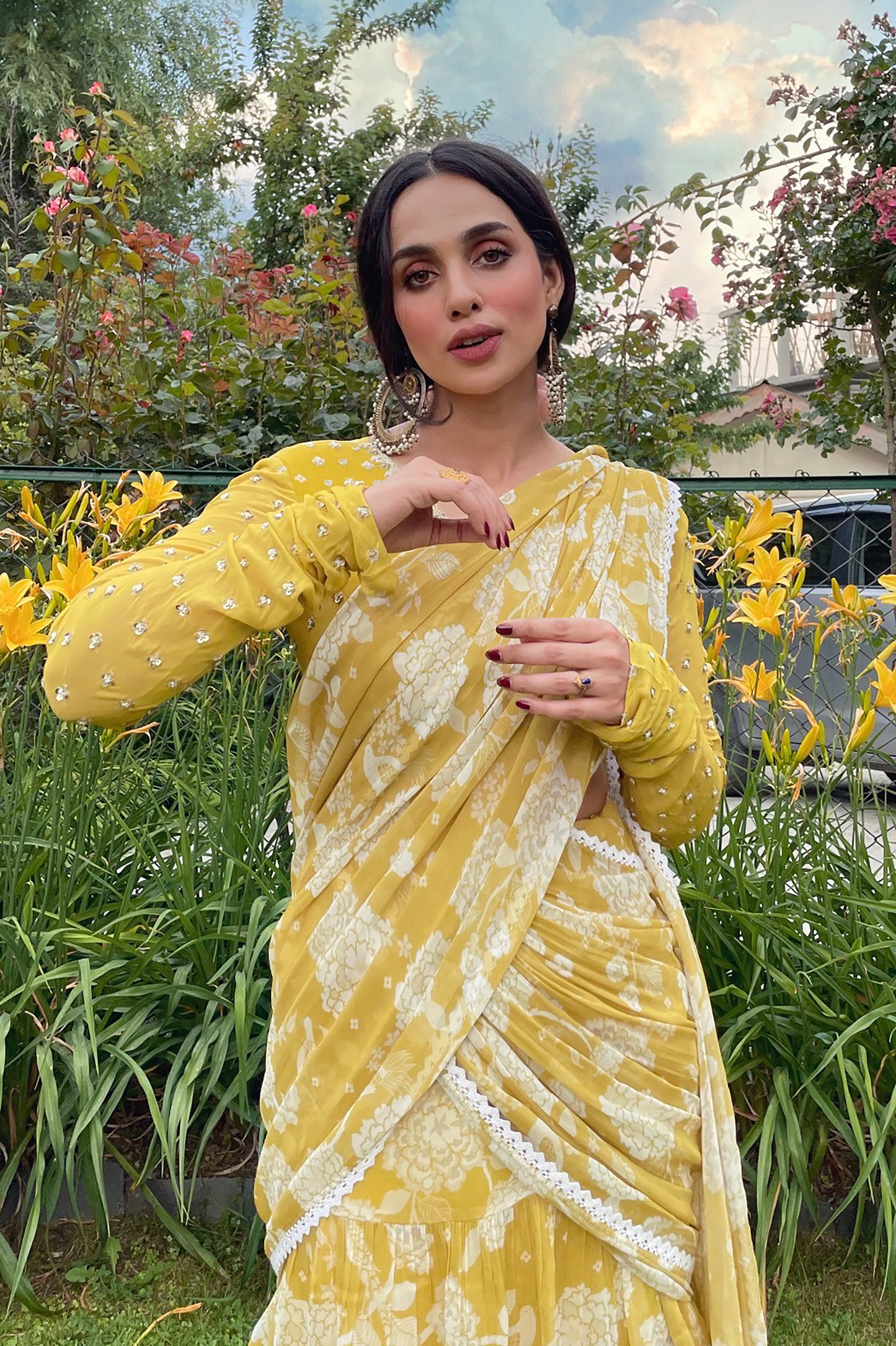 Neha Singh in the NEVRA SAREE SET