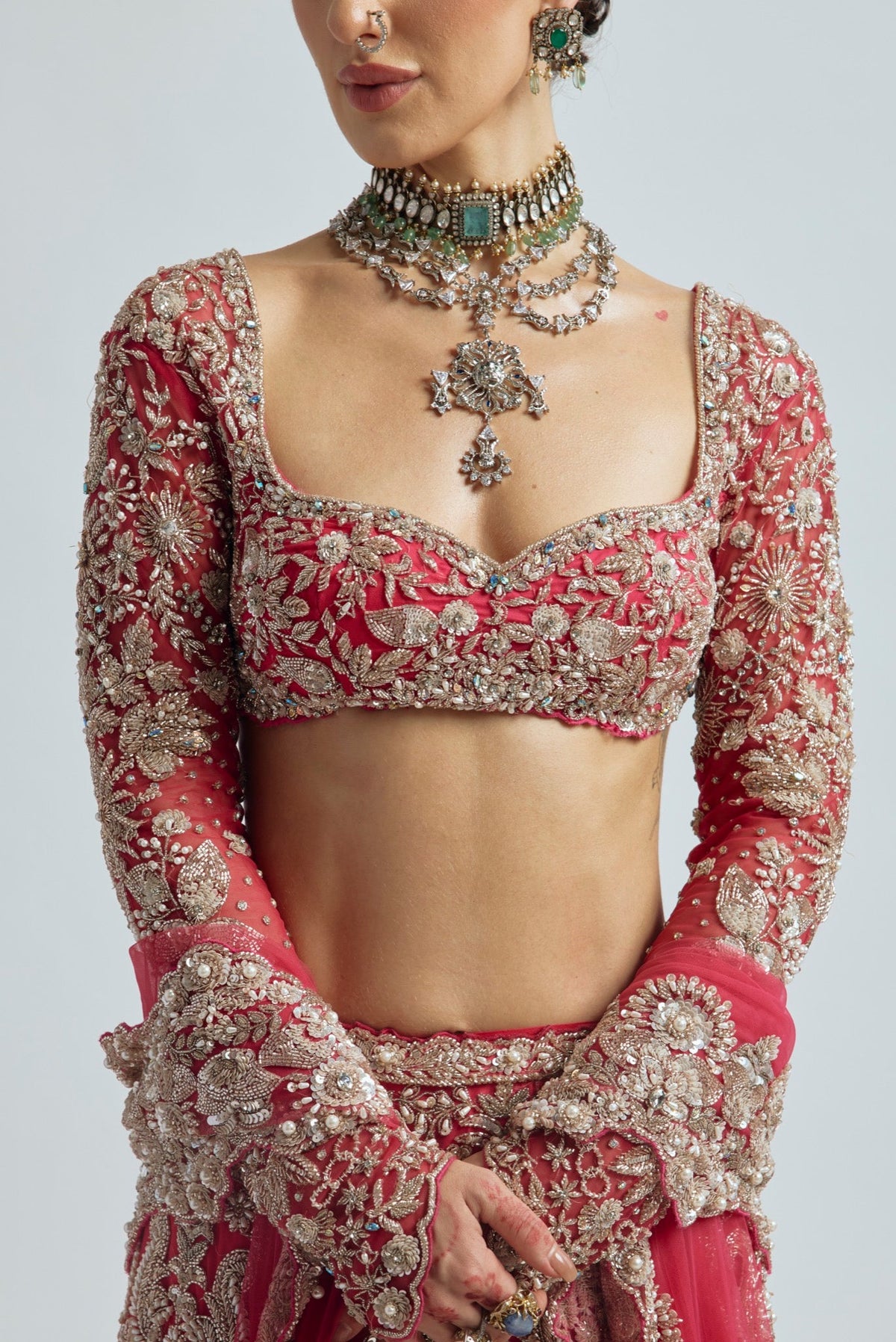 SAJNI PINK A LINE LEHENGA