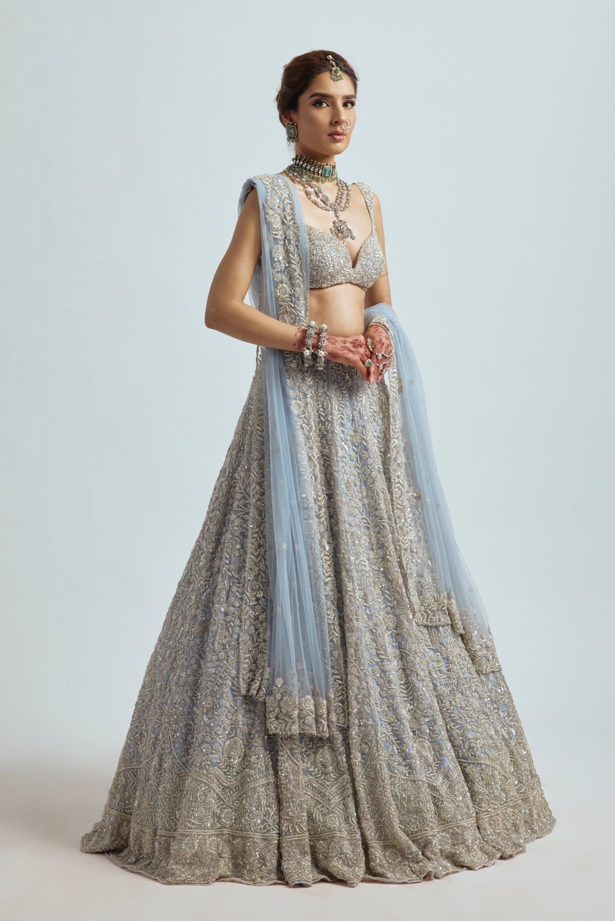 AASMA BLUE LEHENGA