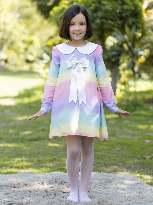 Rainbow Full Sleeves Dress