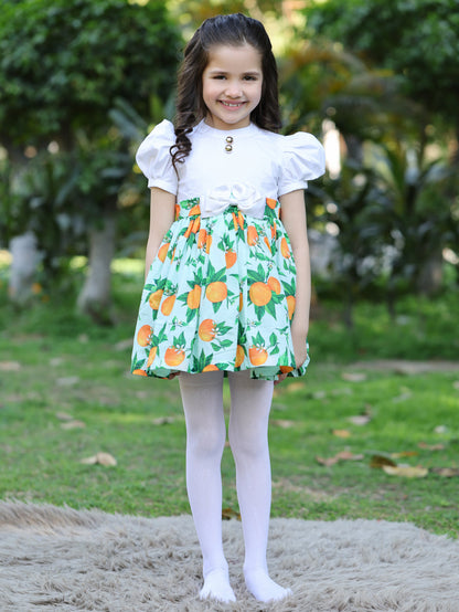 Green Orange Dress