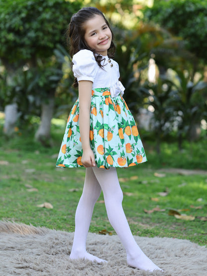 Green Orange Dress