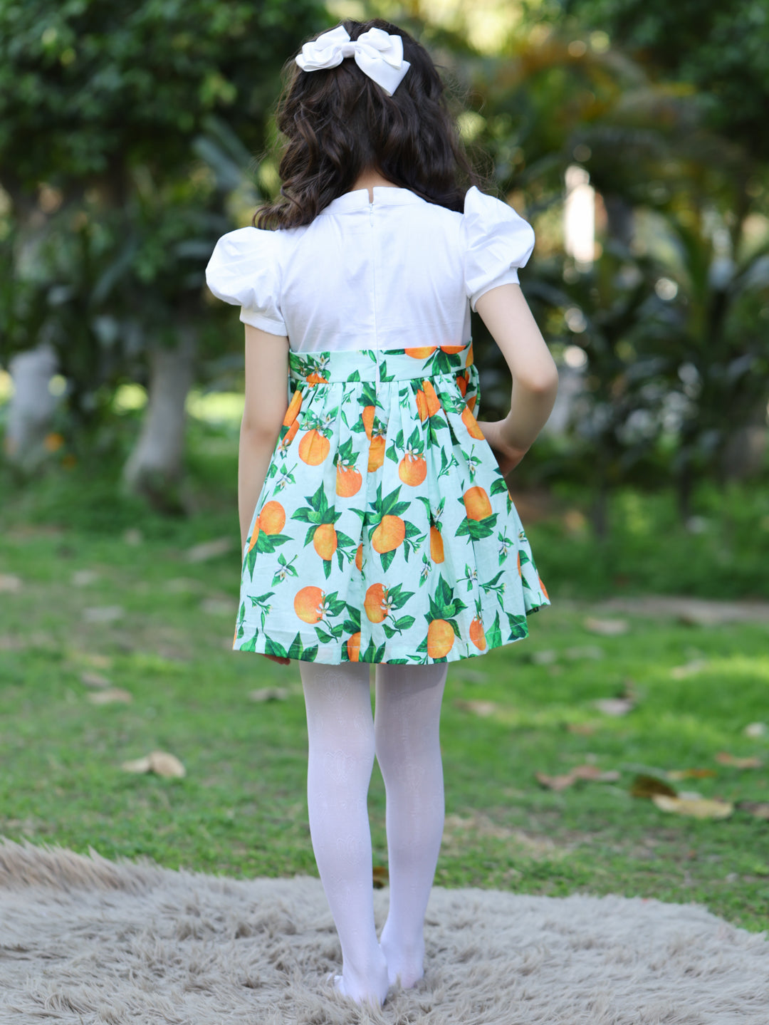 Green Orange Dress