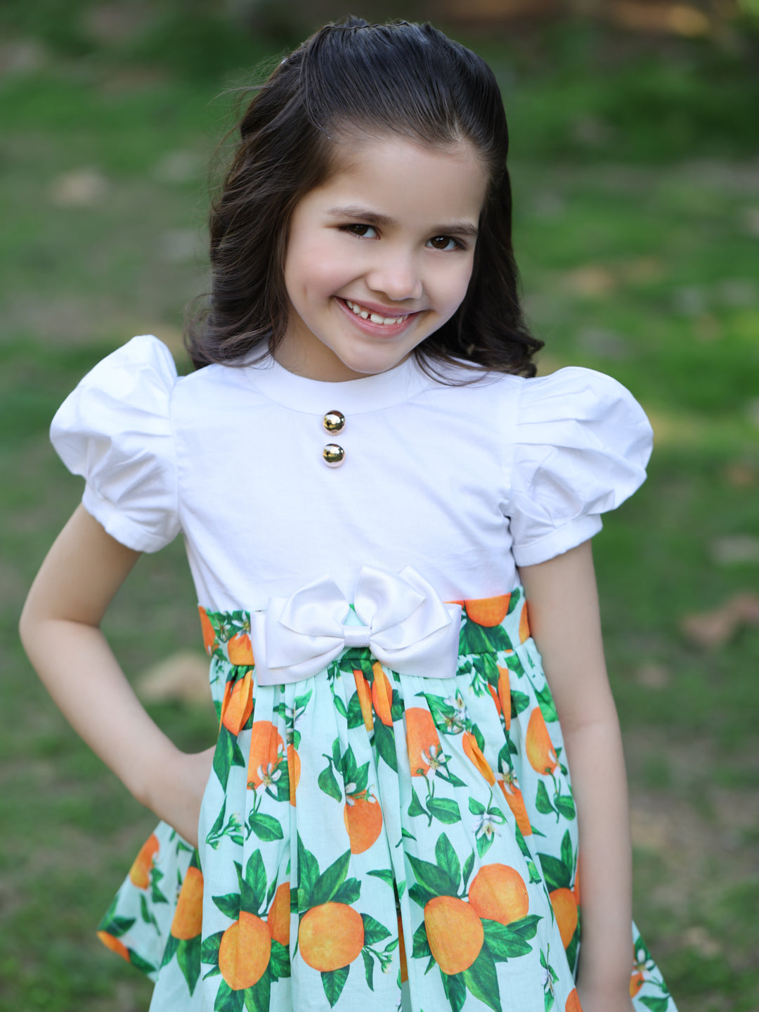 Green Orange Dress