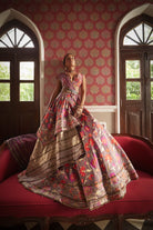 Women's Purple Floral Embroidered Lehenga