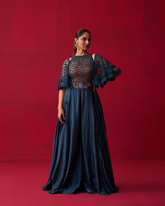 Blue Glistening Waves Jumpsuit