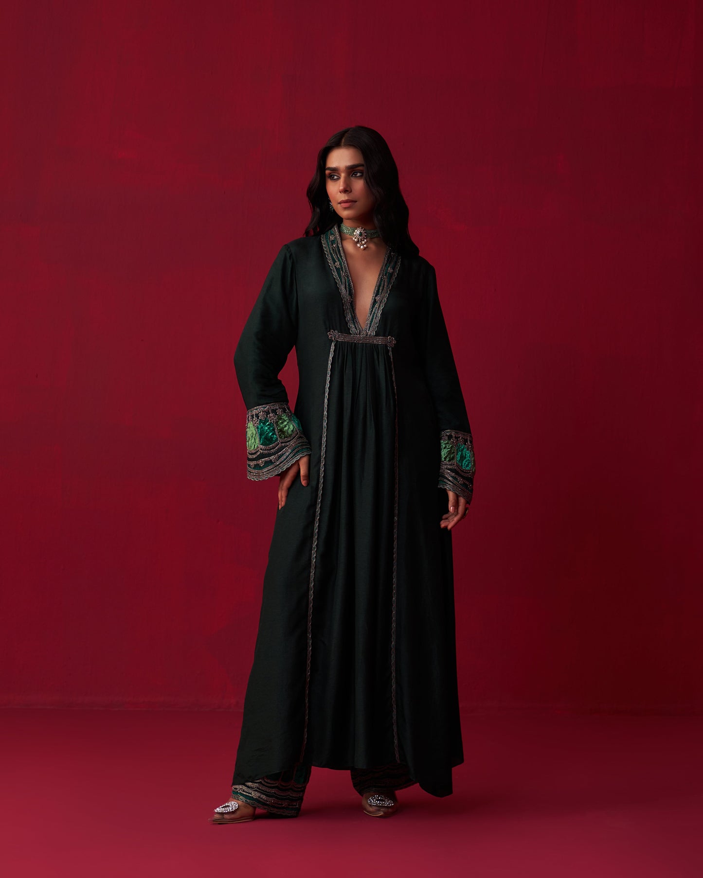 Faerie Green Kurta and Palazzo Set