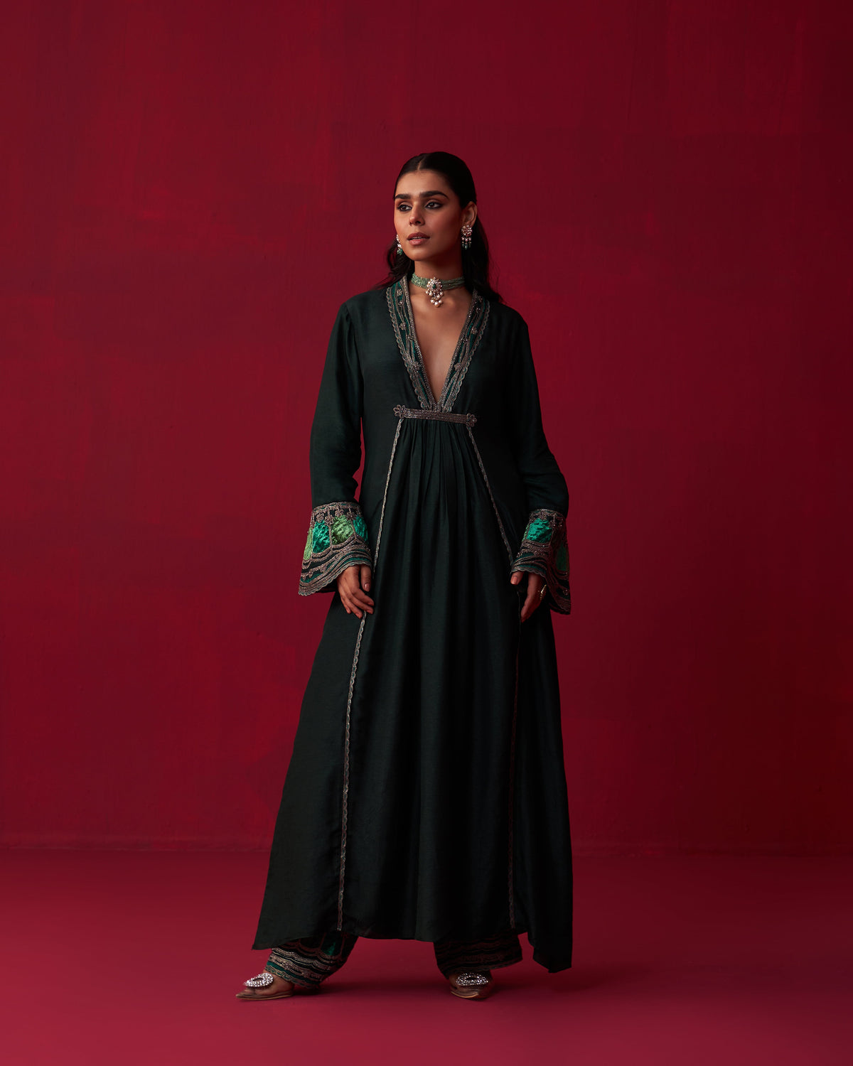 Faerie Green Kurta and Palazzo Set