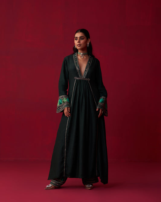 Faerie Green Kurta and Palazzo Set