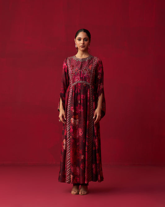 Pink Nature’s Bounty Long kurta and Pant set