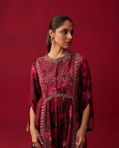 Pink Nature’s Bounty Top and Sharara Set