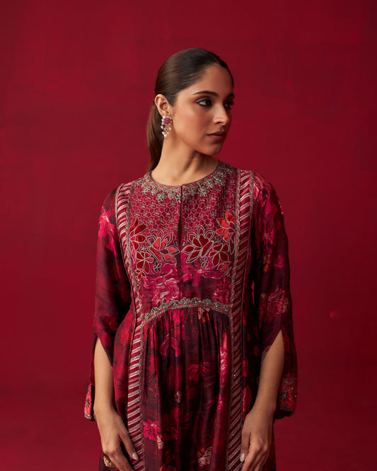 Pink Nature’s Bounty Top and Sharara Set