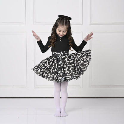Black Bow Skirts  Set Co Ords