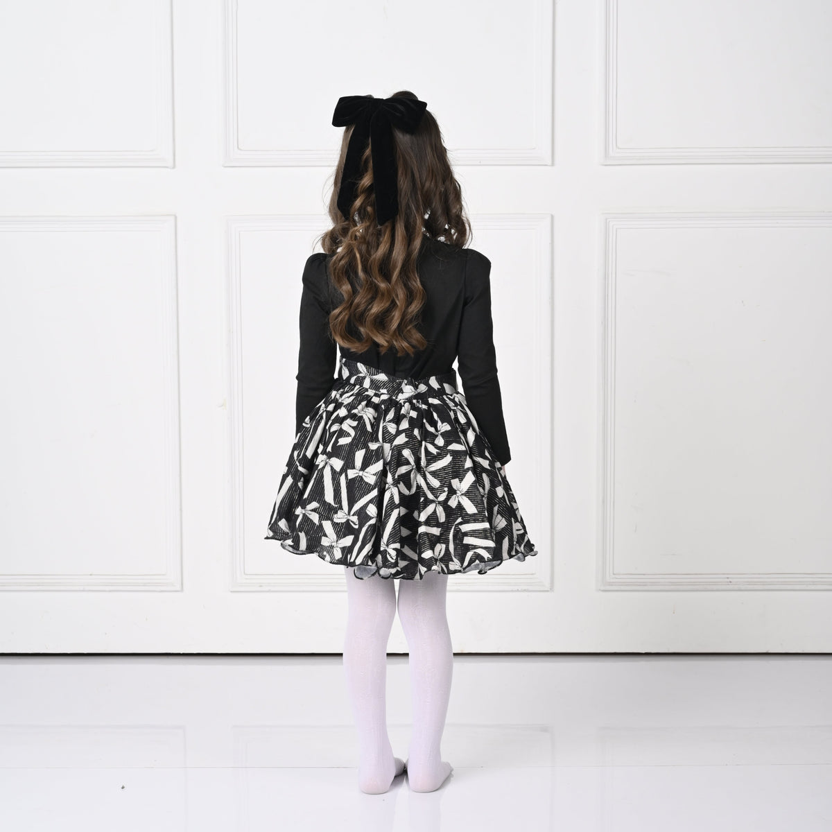 Black Bow Skirts  Set Co Ords
