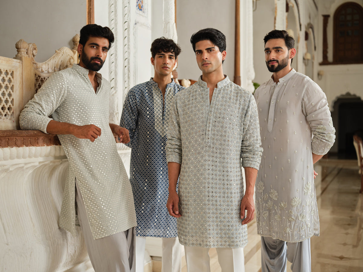 Grey Bloom Patiyala Set