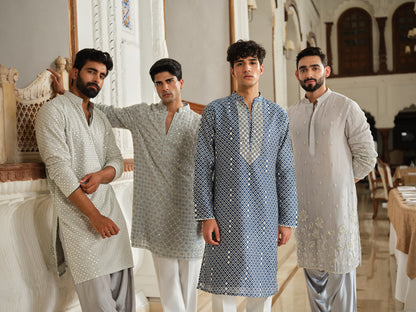 Grey Bloom Patiyala Set
