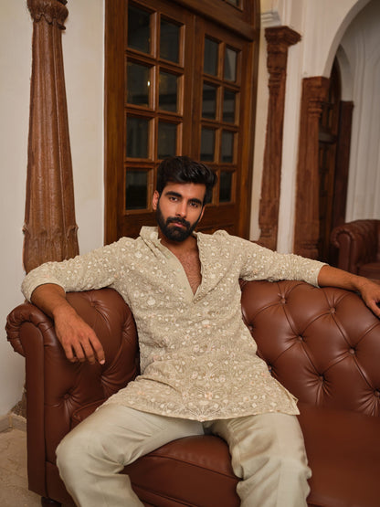 Pistachio Flora Kurta Set