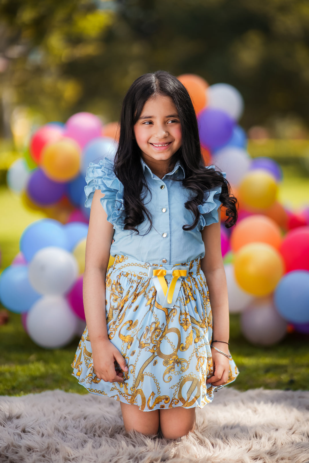 Aquamarine Dragonfly Skirt - The Pony & Peony Co.