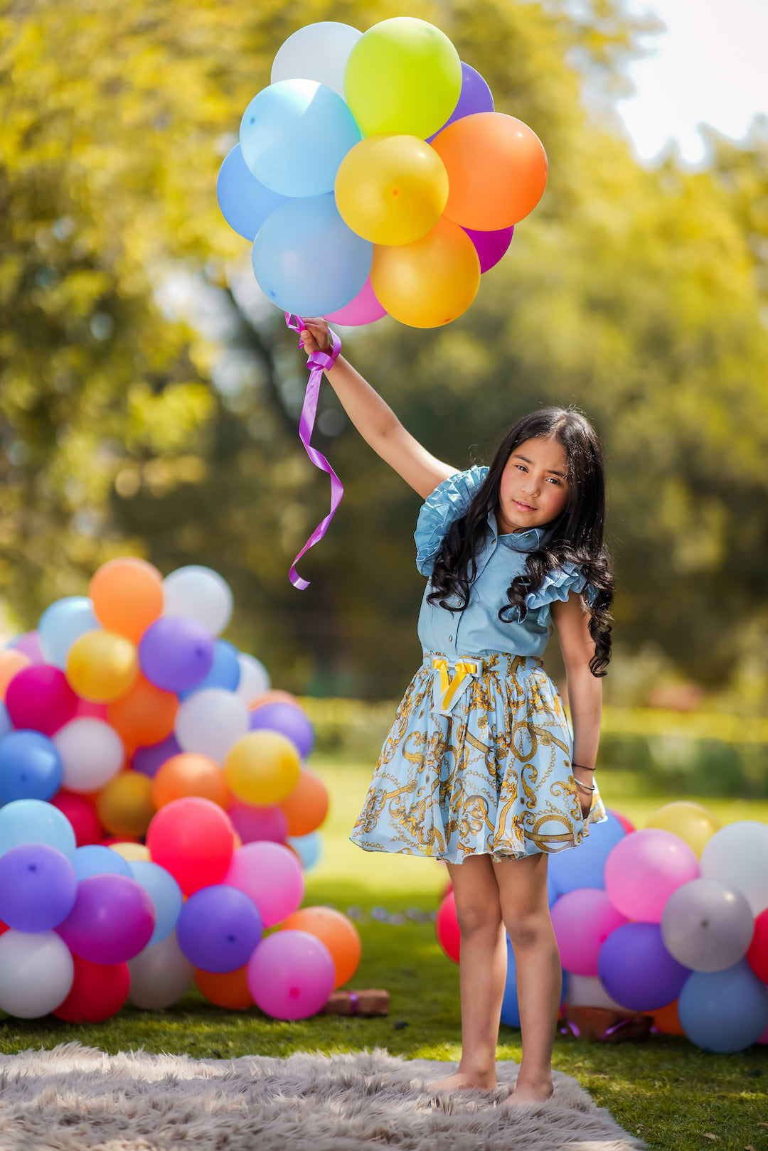 Aquamarine Dragonfly Skirt - The Pony & Peony Co.