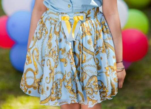 Aquamarine Dragonfly Skirt - The Pony & Peony Co.