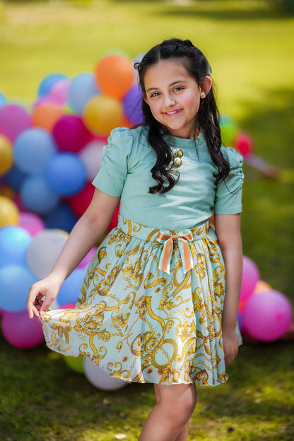 Jade Dragonfly Co-ord Skirt Set - The Pony & Peony Co.