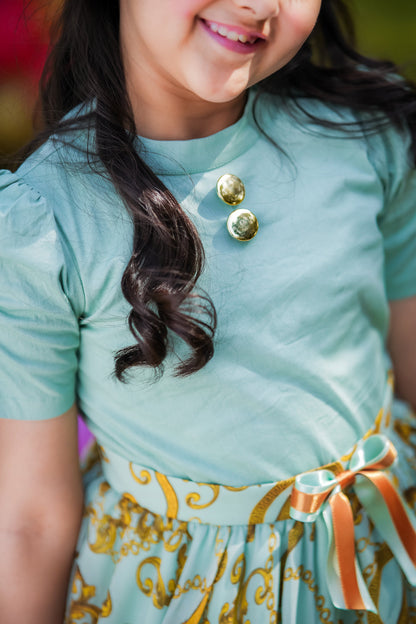 Jade Dragonfly Co-ord Skirt Set - The Pony & Peony Co.
