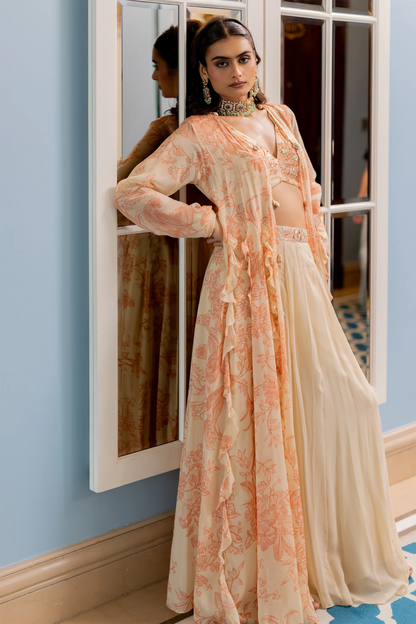 COROLLA JACKET SET – PEACH